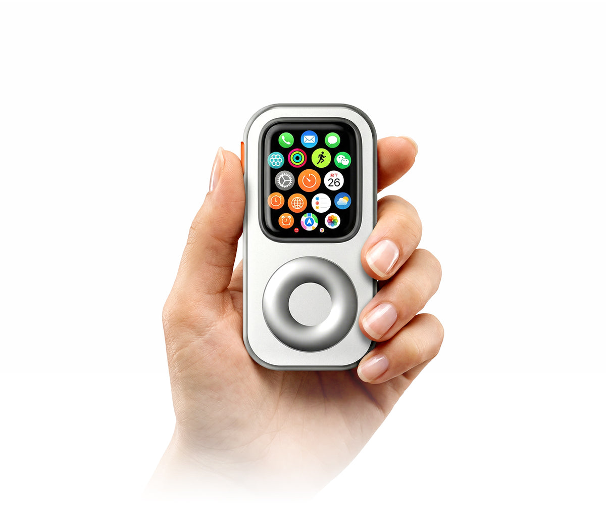 Techpod RePod Apple Watch companion held in one hand